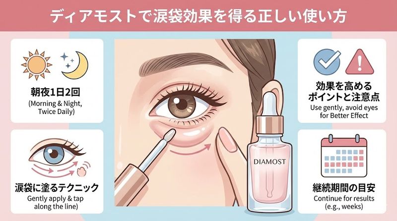 4.ディアモストで涙袋効果を得る正しい使い方