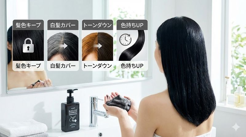 2.黒染めシャンプーの効果と使用目的