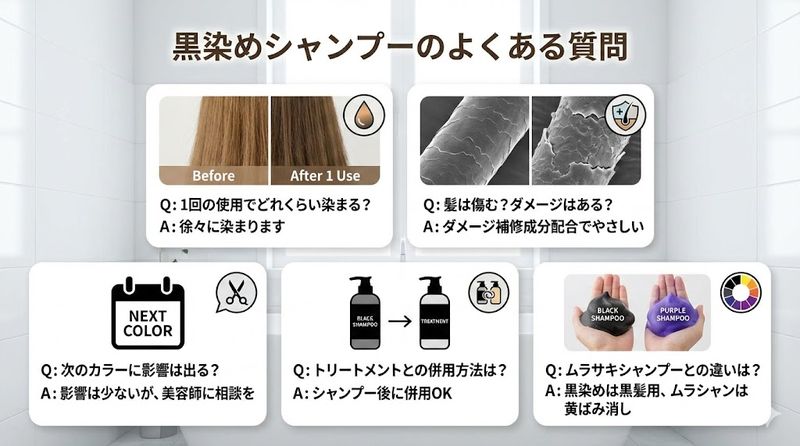 6.黒染めシャンプーのよくある質問