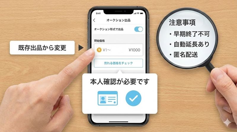 2.メルカリオークションの出品方法