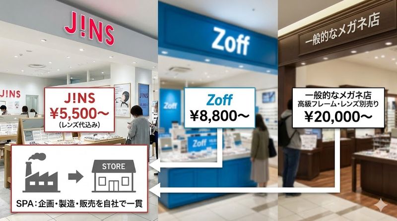 4.他社メガネとの価格比較