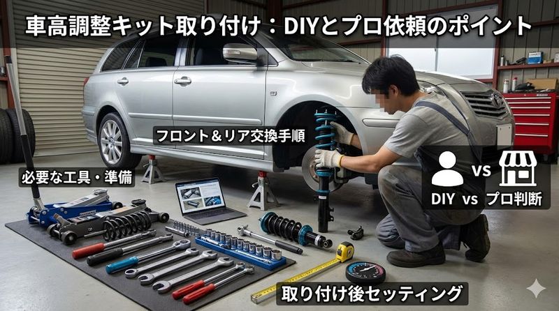 3.車高調整キット前後セットの取り付け方法