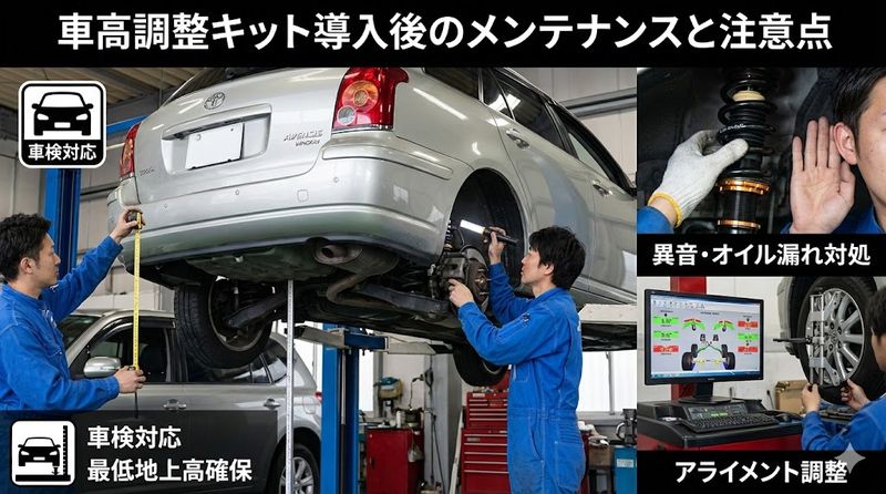 4.車高調整キット導入後のメンテナンスと注意点